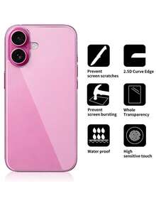 MIGAE 3 buah Pelindung Layar Belakang Kaca Tempered Definisi Tinggi dan Transparansi Tinggi, Kompatibel dengan iPhone 16/16 Plus, Kompatibel dengan iPhone 18 Pro/18 Pro Max/17 Pro Max/17 Air/16E/16 Plus/16 Pro/16 Pro Max/15/14/13/12/11/X/8/7 Series - Clear - View 2
