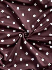 2 piezas Blusa casual de mujer con hombros fruncidos y nudo retorcido, versátil para citas y salidas - Café integral - Ver 8