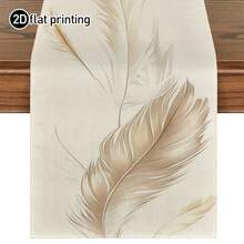 1 pieza Mantel con estampado de plumas de pavo real, disponible en múltiples tamaños, adecuado para comedor del hogar, decoración de cocina, decoración del hogar, fiesta al aire libre y decoración de restaurantes, con apariencia de textura de lino - Multicolor - Ver 13