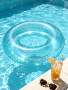1pc Creative Transparent Swim Ring, Floating Raft For Swimming Pool And Beach, Perfect Summer Gift For Adults, Floating Lounge Chair For Vacation Fun And Relaxation - Multicolor - View 8