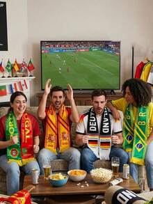 1pcs World Cup Themed Support Scarf, Lettering With Iconic Flag Suitable For Sports Events, The World Cup, Photo Props, Fan Gear, Machine Washable Durable Design For Games, Tournaments, And Casual Attire - 葡萄牙 - 查看 9