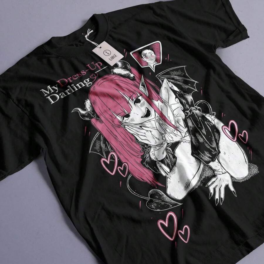 Camiseta UniS1ex My Cosplay Darling Anime, Camiseta gráfica Sailor Manga Waifu T1EE17220g Cla-ssic Cotton T-Shirt - UniS-ex - The Shirt You A-lways NeededSuitable for all people, whether woM-en or M-enhigh-quality durable fabric suitable for all seans,ft to the touch but built to lastBreathabletops woM.en fall outfiT.S for woM.en vaC.Ation outfiT.S woM.en Easter, St. Patrick's Day costume - Negro - Ver 1