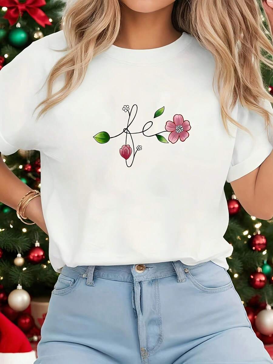 Camiseta de algodón% modelo 2026, tela de alta calidad y peso pesado, diseño de nicho moderno para el verano, camiseta básica sencilla y versátil para el día a día, efecto adelgazante, transpirable y cómoda, adecuada para todos, versátil con cuello redondo y manga corta. - Blanco - Ver 1