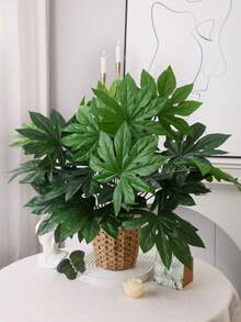 1/3 cây Fatsia Japonica nhân tạo - Cây xanh, Cây nhân tạo, Lý tưởng cho bó hoa cưới, trang trí bàn tiệc, trang trí tường, trang trí nhà cửa. Thích hợp cho phòng khách, phòng ngủ, đám cưới, tiệc tùng và trang trí sự kiện. Hoàn hảo làm quà tặng và bán sỉ. - màu xanh lá - Xem 1
