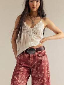 Women Camisoles Lace Spaghetti Strap Casual Tank Tops Summer Fashion Sleeveless Tops Streetwear - Blanco - Ver 9