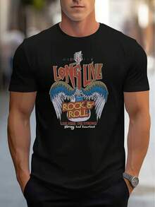 Rock Forever Heavy Metal Guitar T-Shirt (Kids Size) Happy New Year, New Year's Atmosphere, Comfortable And Breathable, Versatile For Casual Outfits, Soft And Skin-Friendly, Casual And Durable. With A Crisp, Streamlined Cut, This Garment Creates A Clean And Vibrant Look When Worn. Its Loose Yet Flattering Silhouette Suits All Body Types, Offering A Style That Is Both Casual And With A Touch Of Elegance. - 黑色 - 查看 6