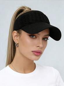 1 pieza Visera ajustable unisex, gorra casual multifuncional transpirable de protección solar, adecuada para uso diario con moda y funcionalidad - Multicolor - Ver 6