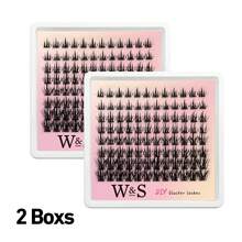 Waloshow 96pcs Cluster False Eyelashes, D-Curl Voluminous, Natural Look, Individual Lashes, Thick & Natural Makeup, Soft Single Lashes, Enlarging Eyes, Comfortable DIY, Easy To Extend Lashes At Home, Cluster False Lashes, Individual False Lashes - D - View 12