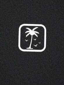 Camiseta casual de manga corta y cuello redondo con estampado de verano para hombres, camiseta de streetwear de verano, camiseta de hombro caído, regalos para novio, vuelta al cole, camisetas gráficas100% cotton - Negro - Ver 6