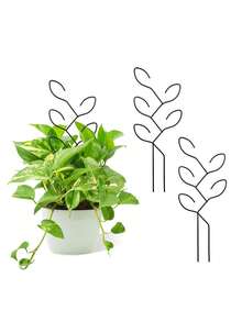 2 chiếc giá đỡ cây leo, giàn leo hình lá bằng kim loại cho cây leo, giá đỡ cây trồng trong chậu ngoài trời, giá đỡ hoa sáng tạo, giàn leo dây leo, giá đỡ hoa cho cây trồng trong chậu, cây mini, giàn leo cây trong nhà, dụng cụ chăm sóc cây tại nhà, quà tặng ý tưởng cho người yêu cây cảnh, thích hợp trồng trong chậu, Hoya, Pothos, hoa, Monstera. - Giá đỡ cây - Xem 1