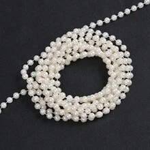 3/4/6/8mm圓形珍珠珠串 白色象牙色壓克力珠鏈 婚禮裝飾 DIY 婚禮派對珠寶配件 - 多色-1 - 查看 17