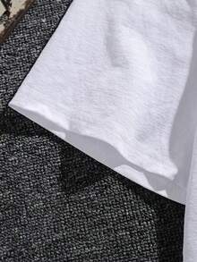 Women's 100% Cotton T-Shirt With "Butterfly And Phrases" Print, Casual Short-Sleeved Top, Natural Style Design Suitable For Daily And Leisure Wear. - 白色 - 查看 6