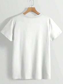 Soft 100% Cotton Women's T-Shirt - Printed T-Shirt With The Phrase 'Mom, Grandma, Great-Grandma, I'm Getting Better', Colorful Letter Print, Round Neck, Short Sleeve, Casual Style, Breathable, Ideal For Summer Parties, Relaxed Style For Weekends, Fun Text Design, Comfortable Fabric, Modern And Simple Style For Moms And Grandmas, Lightweight T-Shirt, Breathable Cotton T-Shirt, Matches Everything. - 白色 - 查看 2