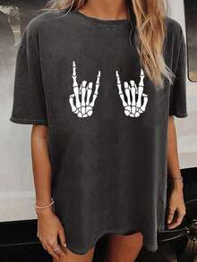 Women's T-Shirt For Spring And Summer - Black - View 10