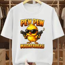 Camiseta impresa para hombres y mujeres - Blanco - Ver 1
