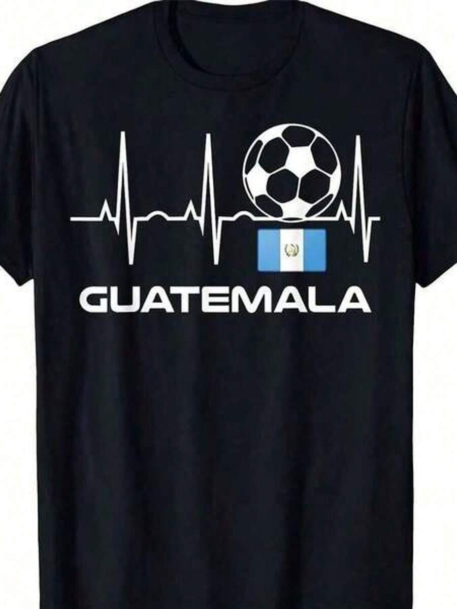 Camiseta de la selección guatemalteca de fútbol - Camiseta de regalo de la selección guatemalteca de fútbol estilo Y539K, top de verano suelto. 220G C-AmiS-eta de aL-Godón de corte hoL-Gado de 220 g, uniS-ex máxima comodidad, apta para todo tipo de perS-onas, ya sean mujeres o hombres. Tejido duradero de alta C-Alidad, apto para todas las costuR-AS, suave al tacto, pero duradero. Tops transpirables para mujer. Conjuntos de otoño para mujer, vaC-Aciones, disfraces de Halloween para mujer