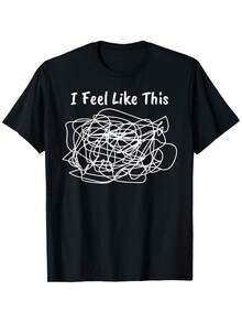 This Humorous And Relatable T-Shirt Is Perfect For Casual Wear And Outdoor Activities. It Features Short Sleeves And A Crew Neck, Making It Suitable For Both Men And Women. Ideal For All Seasons. - Black - View 1