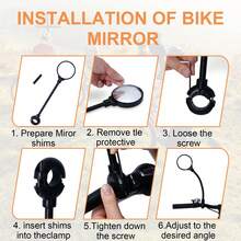 2 Packs Bike Mirror For Handlebars, HD Adjustable Bicycle Rear View Mirror, Universal Bike Mirrors For Road Mountain E-Bikes - Black - View 6
