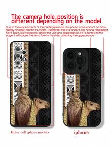Precision Hole Straight Edge Eagle Vintage Pattern Painted Anti-Drop Phone Case Compatible With IPhone, - Multicolor - View 5