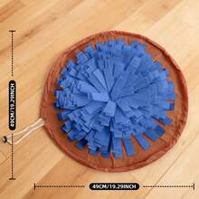 Adjustable Round Pet Snuffle Mat, Suitable For Cats And Dogs, Slow Feeder, Puzzle Toy, Chew-Resistant Scent Training Mat - Multicolor - View 8