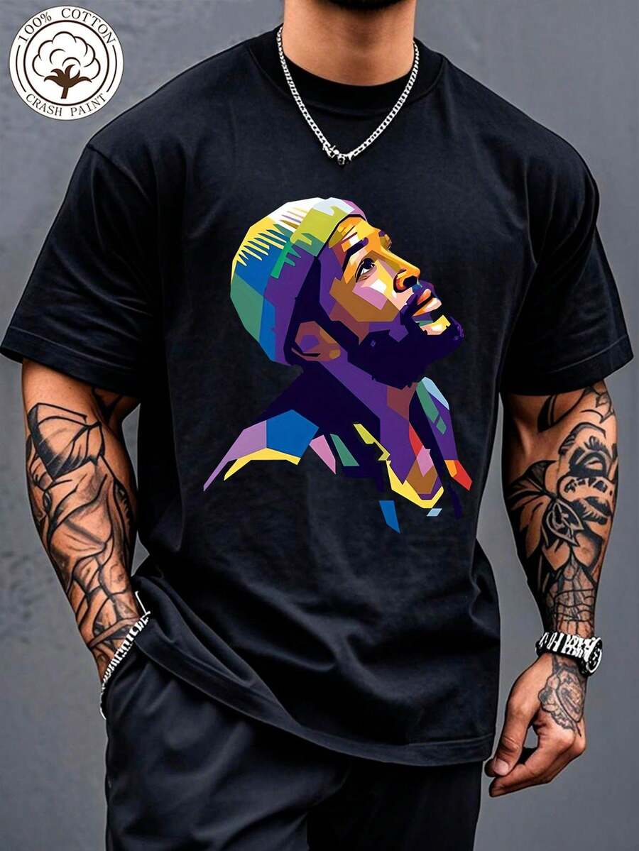 Men Sports Tees & Tanks - 黑色 - 查看 1