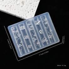 Khuôn silicon 3D tạo hình móng tay mới - Khuôn khắc và dập nổi (Hoa/Trái tim) | Dụng cụ tạo hình móng tay 3D nổi có thể tái sử dụng - Thích hợp cho tiệm nail và sử dụng tại nhà. - Nhiều màu - Xem 12
