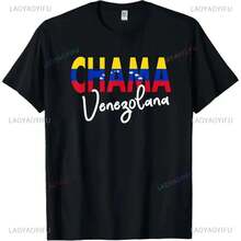 This Pure Cotton T-Shirt Features Artistic Lettering And The  Flag, Making It A Stylish, Patriotic, And Comfortable T-Shirt For  Women, Ideal For Outdoor Activities. - Black - View 2