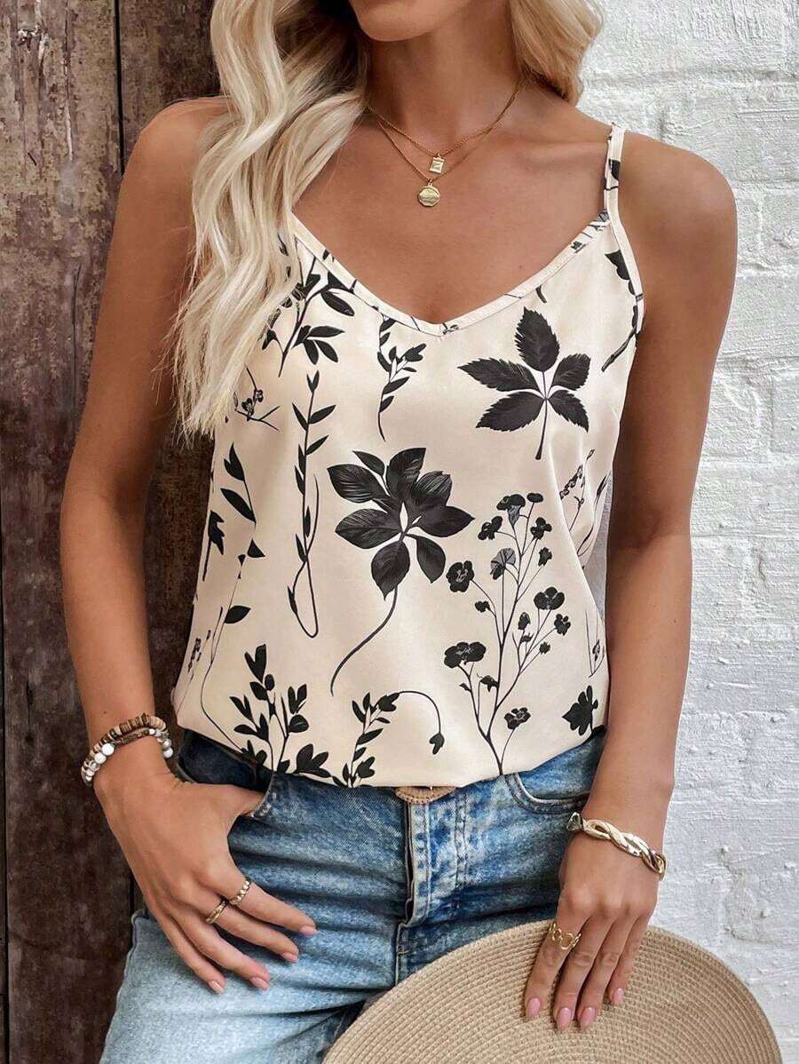 Camiseta de mujer de unicolor, versátil y casual - Multicolor - Ver 1