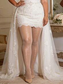 Damen glänzende irisierende kniehohe Strümpfe, geeignet für Hochzeiten, Partys, Pendeln und tägliches Tragen, sexy silberne schmale Socken - Verschiedenfarbig - Übersicht 18