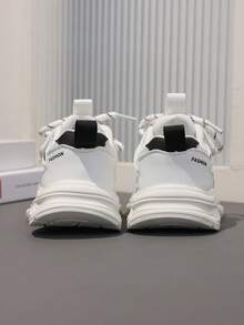 1 Pair Kids Sports Shoes, Breathable, Elastic, Soft, Shock-Absorbing, Quick-Drying, Lightweight, Waterproof, Wear-Resistant, Unisex Casual Street Style, Suitable For Running, Walking, Campus Style - Black - View 4