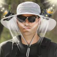 RECHARGEABLE SOLAR OR DIRECT LIGHT FAN HAT FOR MEN AND WOMEN SUN PROTECTION RANDOM COLOR - Multicolor - View 1