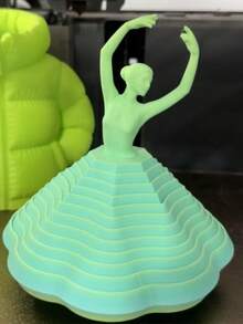 Obsequio de ilusión óptica 3D plegable, decoración navideña creativa, coleccionable para amantes de la danza, base giratoria, material de plástico duradero, torre poligonal de zanahoria, pequeño regalo curativo, decoración de oficina y hogar, perfecto para el Día de la Madre, Navidad y Halloween, adorno de baile de escritorio - Multicolor - Ver 15