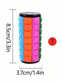 1pc 3D Rubik's Corn Cube, Finger Cube, Cylinder Cube, Personalized Puzzle High Difficulty 3/5/7 Layers Cube, Adult Stress Relief Toy, 3d Fidget, Sensory Cube, Rubex Cube, Sensory Toys, Fidget, Fidget Toys, Stress Balls, Pe, Squishies - 3 lớp - Xem 7
