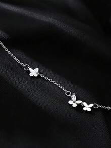 1 chiếc vòng tay hình bướm tinh tế lấy cảm hứng từ thiên nhiên bằng bạc Sterling S925, món quà trang sức sang trọng, thanh lịch và đa năng dành tặng mẹ, bạn bè, nhân dịp sinh nhật hoặc ngày lễ. - Loại bướm - Xem 3