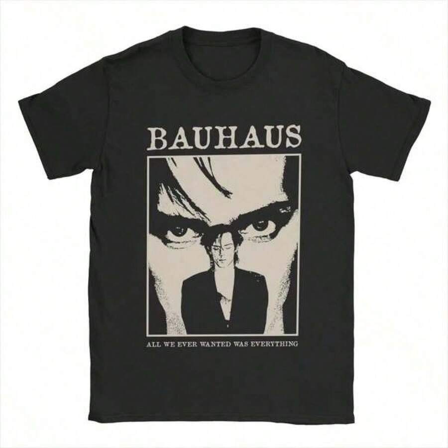 T-shirt unisexe à manches courtes, T-shirts Bauhaus pour hommes, T-shirts vintage, T-shirt à manches courtes et col rond, Coton, Cadeau d'anniversaire, Vêtements, , Coton doux, Vêtements décontractés pour tous les jours, t-shirt en coton, été, style y2k, , fête des pères, style des années 2000, hauts d'été, Léger, Tissu respirant, Loisirs en plein air, Voyages et sorties, Style festival, Doux et léger, Vacances d'été, Vêtements décontractés - Noir - Voir 1
