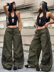 Women's Color-Blocked Parachute Pants For Spring And Summer Outings And Concerts - Multicolor 2 - View 7