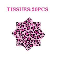 50pcs Pink Leopard Print Tableware Set, Includes Plates, Cups And Napkins, Suitable For Birthday, Party And Holiday Celebrations - View 15