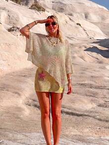 Mori 2026 Spring/Summer New Asymmetric Cover Up For Women - Apricot - View 5