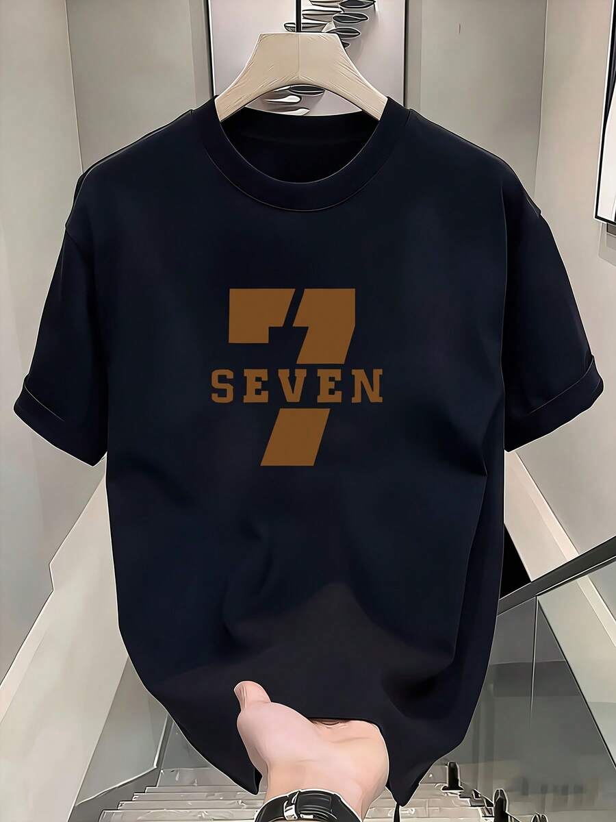 Nueva camiseta de manga corta para mujer de 180 g,% algodón - Camiseta casual versátil con estampado de verano para hombre - Camiseta con estampado de verano para parejas - Unisex - Regalo para vacaciones - Negro - Ver 1