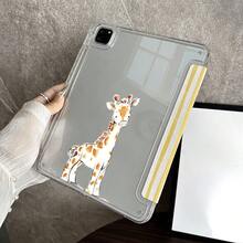 1个可爱长颈鹿蝴蝶印花透明背板平板电脑保护套，带笔槽，兼容iPad 10.9/10.2/Air第五代/Pro11/第十代/9.7/Air 2/（第七代）/（第八代）/Air 4/5/Pro 11/第十代10.9英寸（2022款）智能保护套/Air 13（M3 2025）/Air 11（M3 2025）/Air 11（M3 2025）/11（A16 2025）/兼容Galaxy Tab S10+/S9/A9，兼容小米5/5PR/6/6PRO/7/7PRO，兼容OPPO Pad，兼容华为MatePad，兼容荣耀Pad - 彩色 - 查看 7