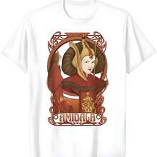 Camiseta de retrato de la reina de la guerras de las estrellas Padme Amidala - Blanco - Ver 1