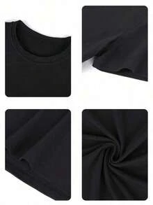 Stylish Short-Sleeve T-Shirt For Youth And Summer, Fashionable Short-Sleeve T-Shirt For Spring And Summer 2026, Made In Mexico, 180 Grams. Cartoon Print, Couple Design, Suitable For Indoor Or Outdoor Wear. Crew Neck, Unisex, Ideal For The Office And Leisure. One-Pack. - BK-P631577SLNDXZGY517 - 查看 5