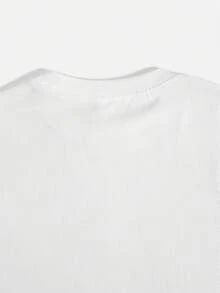 Women's Plus Size 100% Cotton Lightweight T-Shirt With "Be Real" Motivational Print - Short-Sleeve Summer T-Shirt With Crew Neck, Loose And Casual Fit, In Black With Bold White Lettering. | Breathable And Comfortable For All Seasons, This Eye-Catching, Machine-Washable T-Shirt Features A Positive Message, Geometric Print, And A Relaxed Fit Perfect For Spring And Summer Fashion. The Black Text On A White Background Makes It A Versatile Piece For Layering. Made From Soft, Durable Material, It Exudes Positive Vibes. A Perfect Everyday Tee. - 白色 - 查看 5