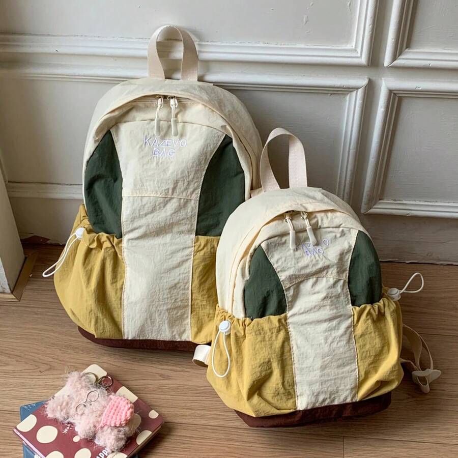 Outdoor Hiking Small Backpack Lightweight Mountaineering Women's Ultra-Light Sports Travel Lightweight Backpack Student School Bag - 米色小號 - 查看 1