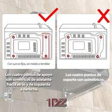 1PZ MXE-001 2Pic Soportes para Microondas Ajustable de pared de Acero Inoxidable 304 con Guantes, Soporte Resistente, Carga Máxima de 110 Libras - Plateado - Ver 5