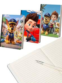 1本 Paw Patrol 動漫 A5 筆記本 時尚精緻厚橡膠封面 計劃本 學生日記 練習本 適合辦公室、居家、學校學習文具 - 卡通 - 查看 3