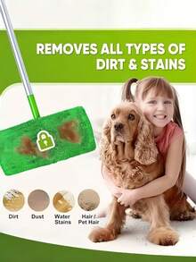 Rectangular Microfiber Mop Replacement Cloths, Reusable Cleaning Pads For Flat Mops, Easy To Install And Remove, Keeps Floors Clean And Streak-Free For Home Use. Christmas, Halloween, Easter, Thanksgiving, Holiday Season Gift - Green Mop Cloth - View 6