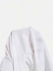 Camiseta informal de cuello redondo y unicolor para mujer en verano - Multicolor 2 - Ver 4
