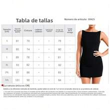 Vestido corto francés primavera 2026, ajustado elegante color liso - Negro - Ver 4