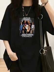Camiseta de talla grande con diseño retro de Lil Kim - Diseño vintage de álbum de hip-hop con Junior M.A.F.I.A. Logotipo circular de la mano izquierda - Camiseta unisex de estilo urbano con efecto lavado suave para hombres y mujeres (tallas S-5XL) - Ropa de la cultura pop de los 90 - Camiseta casual negra de cuello redondo con estampado icónico de Lil Kim - Lavable a máquina y apta para limpieza en seco - Ropa para primavera/verano/otoño - Negro - Ver 1